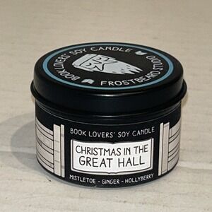 Frostbeard Studios Book Candle "Christmas In The Great Hall" Harry Potter New A2